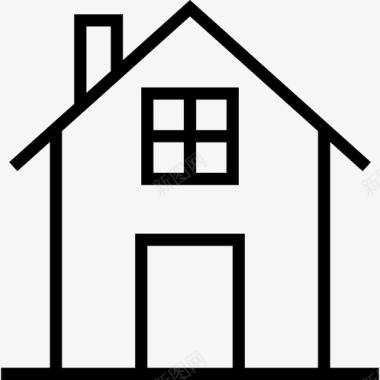 房屋工具和建筑线性图标图标