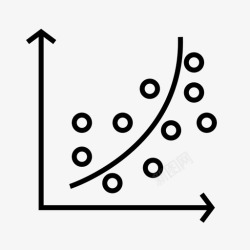 icon统计回归分析数据预测图标高清图片