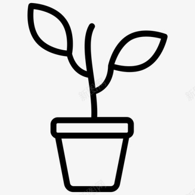 还未开花的盆栽盆栽植物被子植物开花植物图标图标