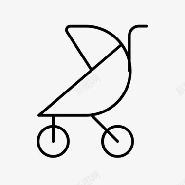 婴儿车婴儿散步图标图标