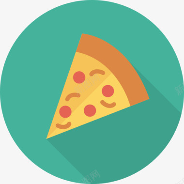 披萨食品和饮料22圆形图标图标