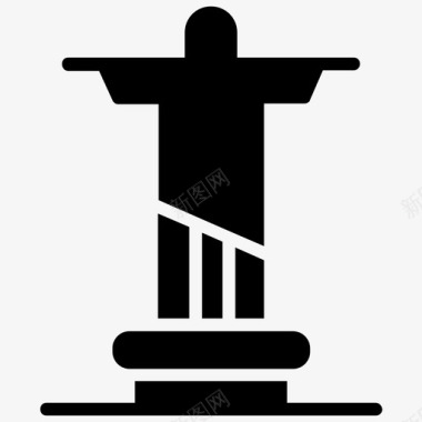 巴西标志救世主基督巴西雕像科尔科瓦多图标图标