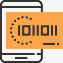 二进制码二进制码数字营销26黄影图标高清图片