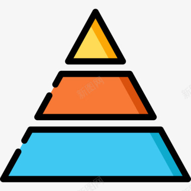 金字塔图图表2线性颜色图标图标