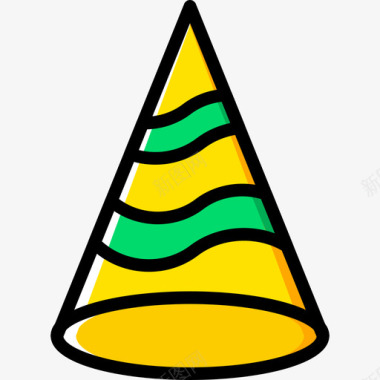 派对帽派对31黄色图标图标