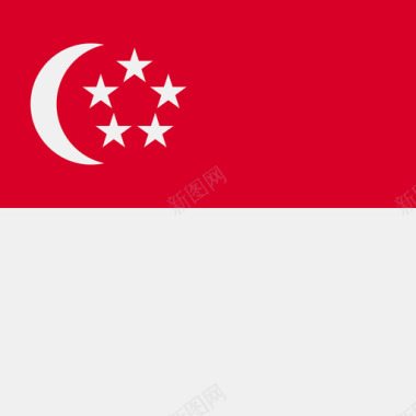 新加坡新加坡方形国家简单旗图标图标
