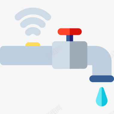水荷花水控制物联网4扁平图标图标