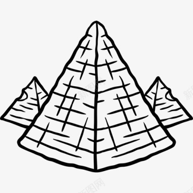 金字塔世界纪念碑2黑色图标图标