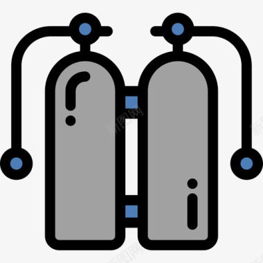 储气罐氧气罐水手线型颜色图标图标
