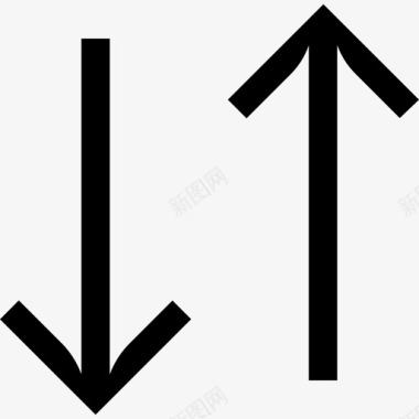 箭头简单线条直线图标图标