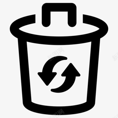 回收站可回收的垃圾回收站垃圾删除图标图标
