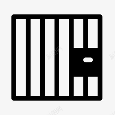 监狱牢笼罪犯图标图标