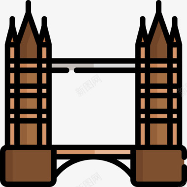 我爱英国图标英国塔桥4号线颜色图标图标