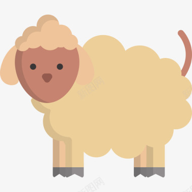 绵羊农场5平坦图标图标
