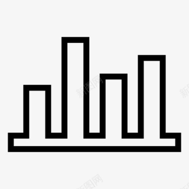 房地产物料设计条形图业务直线图标图标