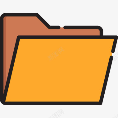 文件和文件夹文件夹普通艺术2线颜色图标图标