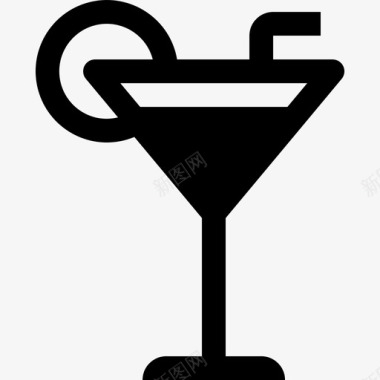 鸡尾酒食物和饮料8直系图标图标
