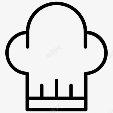 厨师帽厨师复兴炊具帽图标图标