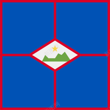 乡村摆件圣尤斯特修斯方形乡村简单旗帜图标图标