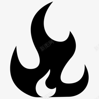 火焰图标火焰燃烧灼热图标图标