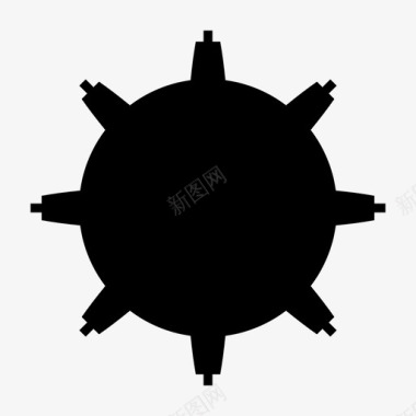 齿轮造型齿轮叶片螺旋桨图标图标