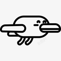 2只海鸥海鸥kawaii夏季人物2直系图标高清图片