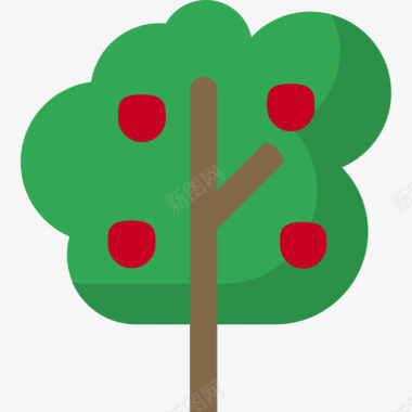 苹果树自然7平坦图标图标
