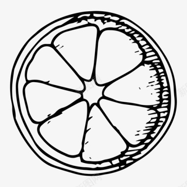 橘子柠檬柑橘食物图标图标