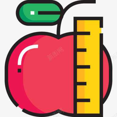 苹果健康生活5线性颜色图标图标
