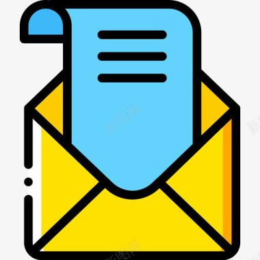 黄色滑雪板电子邮件邮件4黄色图标图标