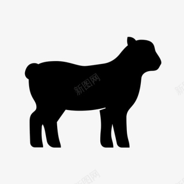 羊羔肉婴儿羊排图标图标