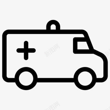 救护车汽车野战医院图标图标
