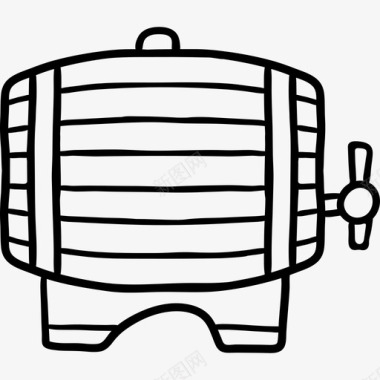 黑色圆柱桶机油桶桶啤酒节10黑色图标图标