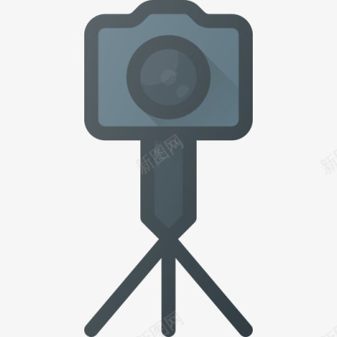 相机支架摄影图像3线性颜色图标图标