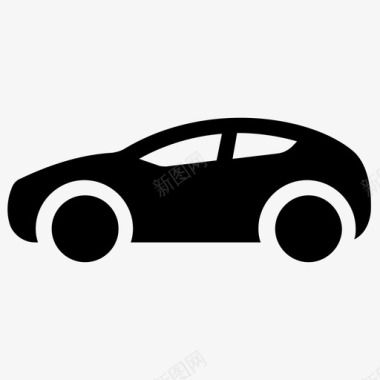 经济型小户型小型车经济型汽车汽车字形标图标图标