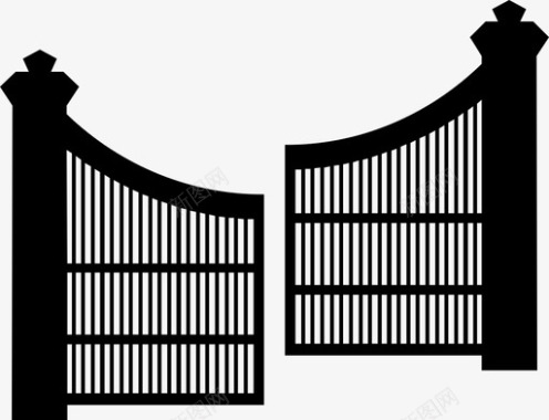篱笆花园栏杆图标图标