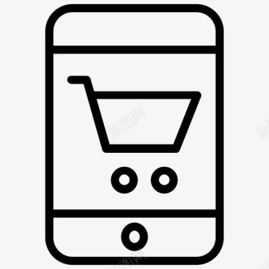 移动商务手机电子购物图标图标