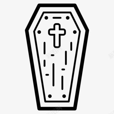 木木棺材死人万圣节图标图标