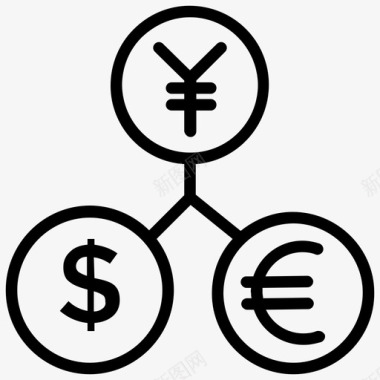 转换汇率硬币货币转换器图标图标