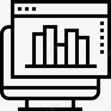 线性图饼图数据可视化2线性图标图标