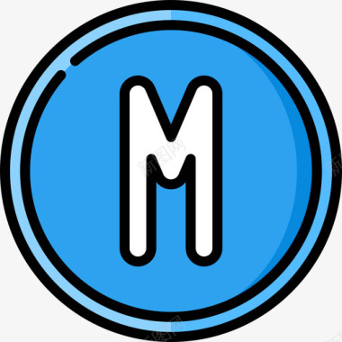 字母M符号23线颜色图标图标