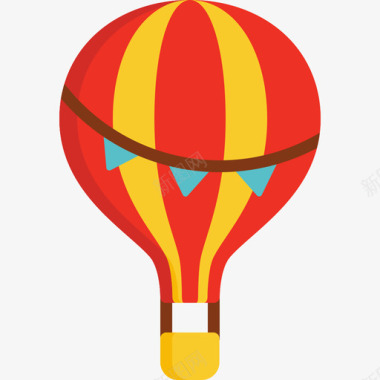 热气球热气球3号平的图标图标