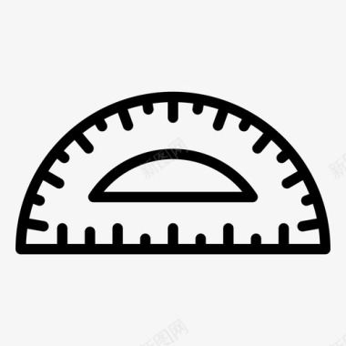 数学标识量角器教育数学图标图标