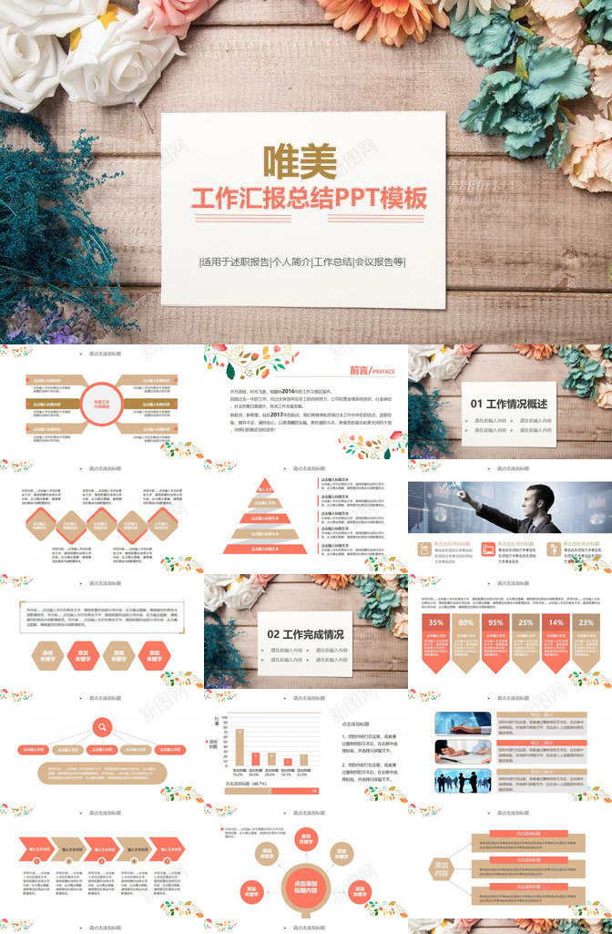 唯美自然花朵工作汇报PPT模板_88icon https://88icon.com 唯美 工作 汇报 自然 花朵