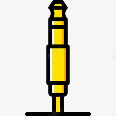 水晶头插孔插孔连接器连接器电缆4黄色图标图标