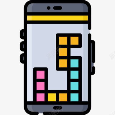 移动智能手机移动功能16线性彩色图标图标