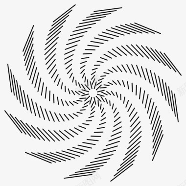 艺术几何造型线条漩涡图标图标