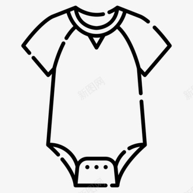 新生儿婴儿连体衣服装婴儿图标图标