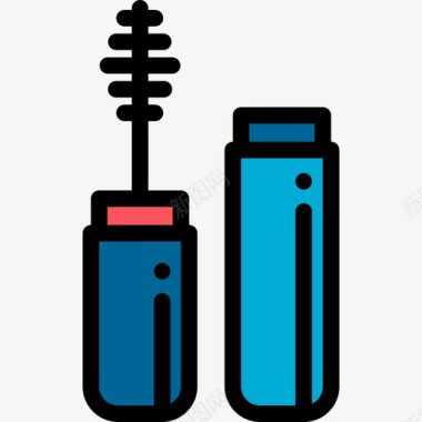 睫毛膏美28线性颜色图标图标