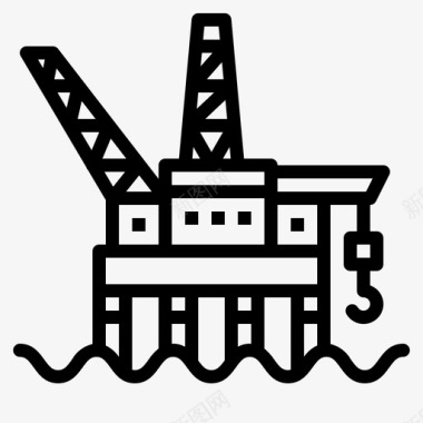 天然气天然气平台石油工厂图标图标